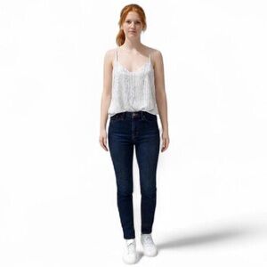 Light blue line striped tank top